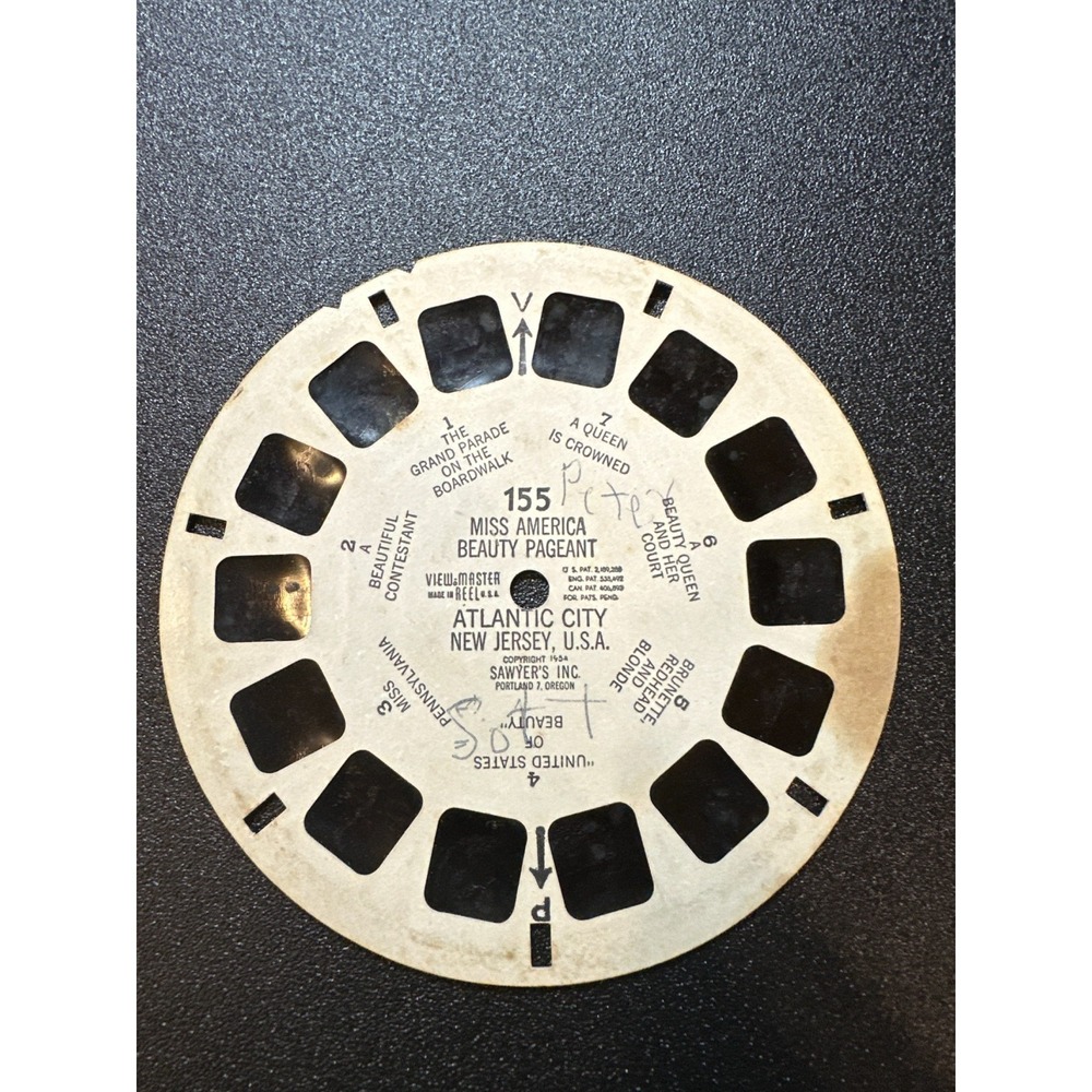 Vintage View-Master Reel #155‎ Miss America Beauty Pageant 1954 Atlantic City